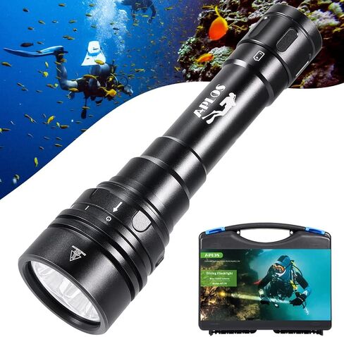 APLOS AP01 1050lm Diving Flashlight with Power Indicator, IPX8 Waterproof Professional Dive Light in Kuwait