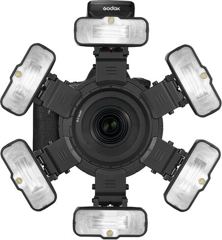 Godox MF12 12W TTL Macro Flash, Off-Camera Speedlite with 2.4G Wireless Control, TTL/M Manual Modes, Built-in 3.7V Lithium Battery, Compatible with Canon, Nikon, Sony, Fujifilm, Olympus, Panasonic in Kuwait
