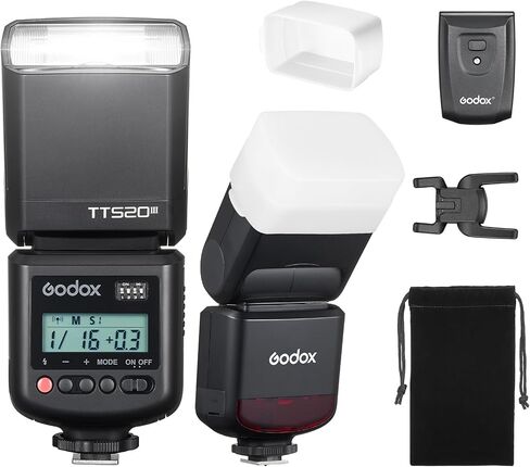 Godox TT520III Camera Flash Kit with RT-16 433MHz Wireless Trigger, GN33 Universal Manual Speedlite for Canon Nikon Sony Fujifilm Olympus Panasonic Pentax DSLR Cameras with Standard Hot Shoe in Kuwait