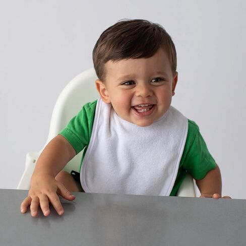 Neat Solutions 2-Ply Knit Terry Solid Color Feeder Bibs in White - 10 Count(Pack of 1) in Kuwait