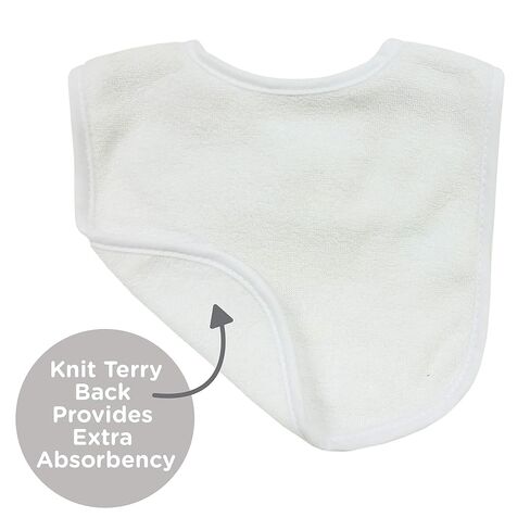 Neat Solutions 2-Ply Knit Terry Solid Color Feeder Bibs in White - 10 Count(Pack of 1) in Kuwait