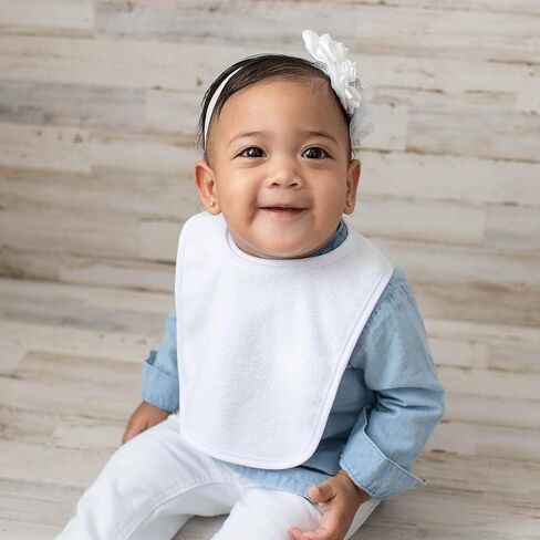 Neat Solutions 2-Ply Knit Terry Solid Color Feeder Bibs in White - 10 Count(Pack of 1) in Kuwait