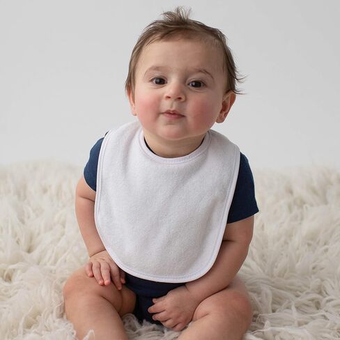 Neat Solutions 2-Ply Knit Terry Solid Color Feeder Bibs in White - 10 Count(Pack of 1) in Kuwait