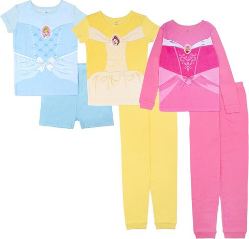 Disney Unisex Kids' 6-piece Snug-fit Cotton Matching Comfortable Pajama Set, Soft & Cute for Kids in Kuwait