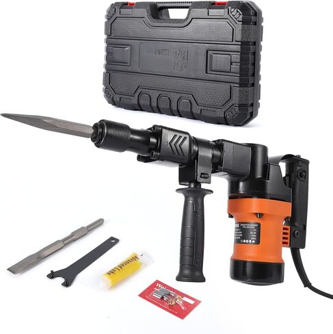 3600W Demolition Jack Hammer, 1900 BPM, 2 Bits, Swivel Handle, Gloves & Case in Kuwait