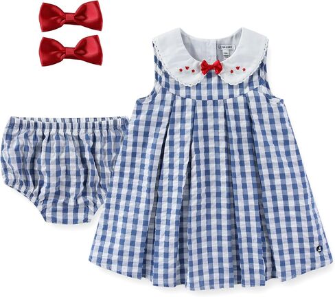 Sperry Baby Girls Dress with Bloomer and Hat 3 Piece Set for Newborn and Infant in Kuwait