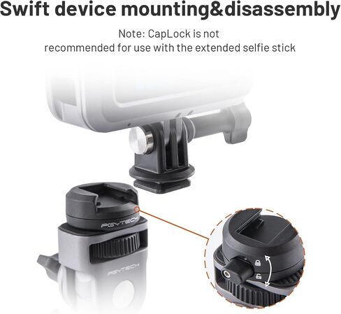 PGYTECH CapLock Super Clamp Mount, Aluminum Alloy Bracket Crab Clamp Mount | Heavy Duty Clamp with 1/4" Screw for Gopro 13/12, DJI Osmo 360/Action 6/5 Pro/Pocket 3 4/Xtra Muse, Insta360, Action Camera in Kuwait