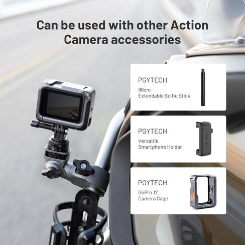 PGYTECH CapLock Super Clamp Mount, Aluminum Alloy Bracket Crab Clamp Mount | Heavy Duty Clamp with 1/4" Screw for Gopro 13/12, DJI Osmo 360/Action 6/5 Pro/Pocket 3 4/Xtra Muse, Insta360, Action Camera in Kuwait