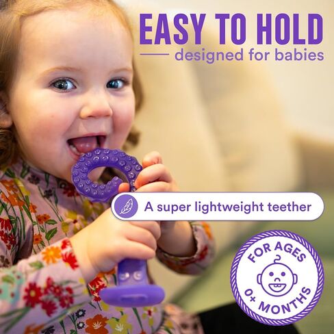 – Made in USA Medical Grade Silicone Teether for Infants – Multi-Stage Molar Relief & Interactive Parent-Finger Fit – 0-24 Months in Kuwait