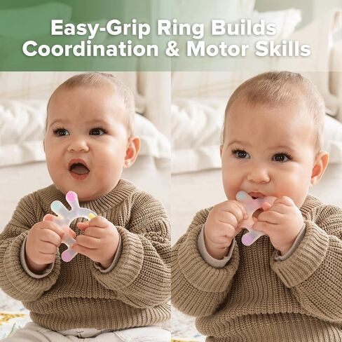 Haakaa Palm Teether - Soft Silicone Baby Soothing Teether Pacifier - Frozen Teething Toy for 3M+ Babies - BPA Free (1 Pack) in Saudi Arabia