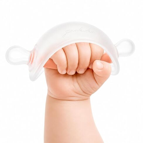 Baby Teething Toys 3-6 Months No-Drop Silicone Teether for Breastfed Babies | Teething Relief | Easy Grip Design | Breast-Like Comfort | Hand Protection Shield | BPA-Free Easy Clean in Kuwait
