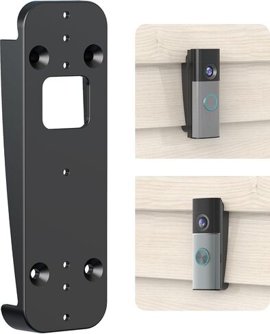 Doorbell Vinyl Siding Mount for 2026 Ring Battery & Wired Doorbell/Plus/Pro | Fits 4" Standard Siding, Sturdy Angle Mounting Bracket,Wedge Corrects Tilt, Easy Install for R-ing Doorbell 2025/2026 Release in Saudi Arabia