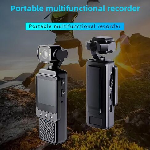 LICAEVEY Body Camera with Audio and Video Recording, 1080P HD Wearable Camcorder with Night Vision & Stabilization, for Security Work, Travel, Vlogging in Kuwait