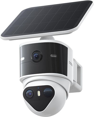 aosu T2 Pro 3K Dual Cam Solar Security Camera, AI Tracking, 2-Cam Kit | 170° Wide & 360° PTZ, No Subscription Required,32GB Build-in Storage,Color Night Vision,AI Tracking,8X Zoom,Solar Powered in Kuwait