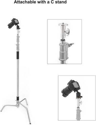 PHOCUS Baby Ball Head Adapter (5/8" Stud to 3/8" Thread), C Stand Camera Mount Adapter for Tripod Head on Photography Light Stand with Baby Pin or Junior Receiver in Kuwait