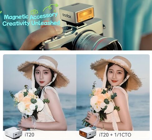 Godox IT20 O IT20O Flash for Olympus, GODOX Mini Camera Flash, TTL/Manual Modes,7.4V 300mAh Battery,1.5s Recycle,with ±⅓ Increment,Hot Shoe Triggering,Includes Spreader/Color Filter (Black) in Saudi Arabia
