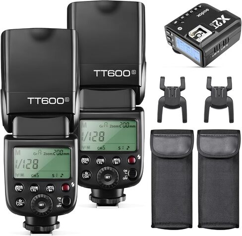 Godox TT600 HSS 1/8000s GN60 Flash Speedlite with Godox X2T-N Remote Trigger Transmitter,Built-in 2.4G Wireless X System Compatible for Nikon Cameras in Kuwait