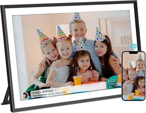 akimart 32GB 10.1 Inch WiFi Digital Picture Frame with 1280x800 HD IPS Touch Screen, Send Photo or Videos via App or Email,Support USB Drive/SD Card Extend Storage,Auto-Rotate,Wall Mountable in Saudi Arabia