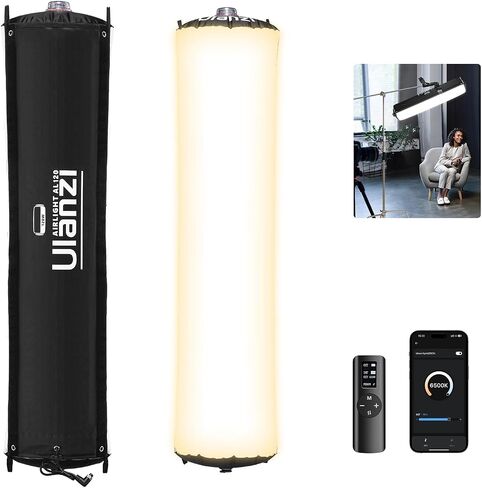Ulanzi UA20C RGB Tube Light, 20W Inflatable LED Fill Light for Video Recording & Photo Photography, 1800K–10000K CRI95 2500mAh Cordless Magnetic Portable Handheld TPU Video Lighting Wand w 1/4 Mount in Kuwait