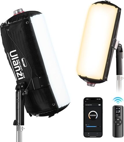 Ulanzi UA20C RGB Tube Light, 20W Inflatable LED Fill Light for Video Recording & Photo Photography, 1800K–10000K CRI95 2500mAh Cordless Magnetic Portable Handheld TPU Video Lighting Wand w 1/4 Mount in Kuwait