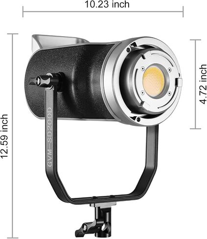 GVM 200W LED Video Light with Lantern Softbox, SD200D Photography Studio Lighting Kit with Bluetooth/DMX Control, 93000lux@0.5m 3200K-5600K Bi-Color Continuous Output Lighting for YouTube in Kuwait