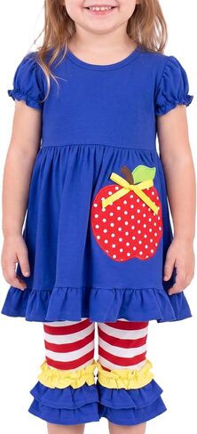 Unique Baby Toddler Girls 2pc Capri Pants Outfit Set with Top in Saudi Arabia