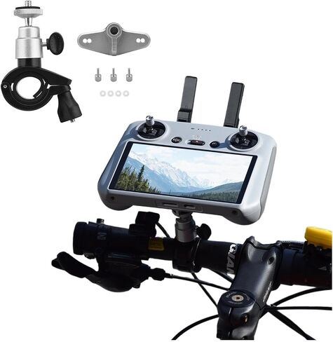 Mini 5 Pro RC2 Remote Bicycle Handlebar Mount Holder Clamp for DJI RC 2 / RC Control for DJI Avata 360 MINI 5 PRO Air 3S Flip Mini 4 3 Pro Mavic 4 3 PRO Drone, Bike Riding Follow-up Shooting in Kuwait