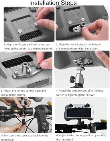Mini 5 Pro RC2 Remote Bicycle Handlebar Mount Holder Clamp for DJI RC 2 / RC Control for DJI Avata 360 MINI 5 PRO Air 3S Flip Mini 4 3 Pro Mavic 4 3 PRO Drone, Bike Riding Follow-up Shooting in Kuwait