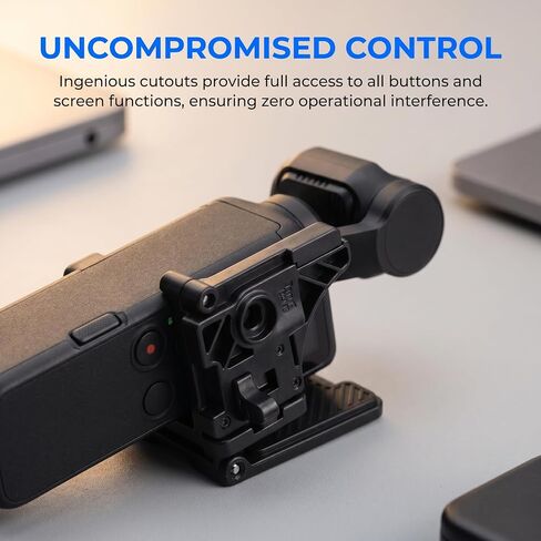 Universal Magnetic Assistant Frame for DJI Pocket 4 / Pocket 3 – Multi-Function Mounting Bracket with Cold Shoe, 1/4" Threaded Hole, Quick Slide Design, Desktop Stand in Kuwait
