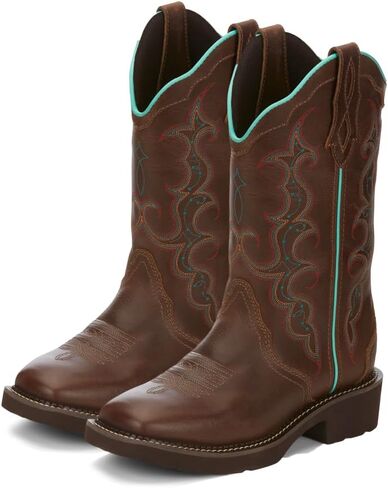 Justin Raya 12" Women's Western Boot - Gypsy Collection - Square Toe, J-Flex Comfort in Kuwait