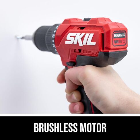 SKIL PWR CORE 20 Brushless 20V 1/2-Inch Drill Driver Kit, Includes 2.0 Ah Battery and Charger - DL6280B-10 in Kuwait