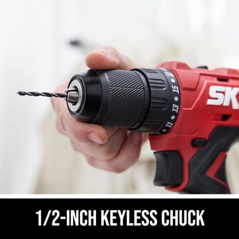 SKIL PWR CORE 20 Brushless 20V 1/2-Inch Drill Driver Kit, Includes 2.0 Ah Battery and Charger - DL6280B-10 in Kuwait