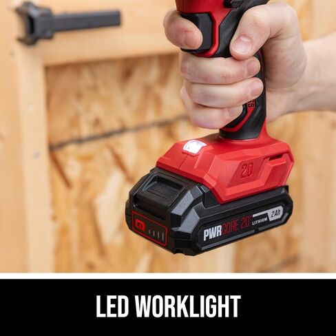 SKIL PWR CORE 20 Brushless 20V 1/2-Inch Drill Driver Kit, Includes 2.0 Ah Battery and Charger - DL6280B-10 in Kuwait