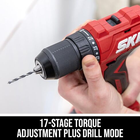 SKIL PWR CORE 20 Brushless 20V 1/2-Inch Drill Driver Kit, Includes 2.0 Ah Battery and Charger - DL6280B-10 in Kuwait