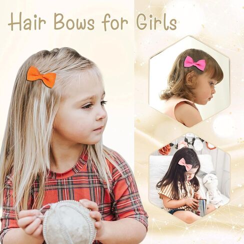 2inch Hair Bows for Baby Girls,60PCS Grosgrain Boutique Solid Ribbon Mini Bows Alligator Clips for Baby Girls Newborns Toddler in Pairs in Kuwait