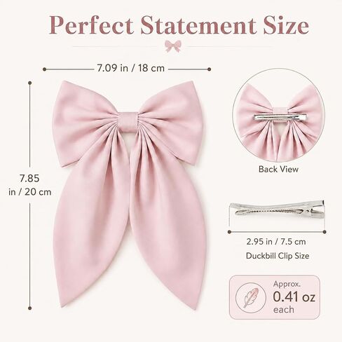 Danyarts 2pcs صلبة كبيرة من ذيل الحصان القوس التمساح مقاطع الشعر Duckbill barrettes إكسسوارات الشعر للأطفال الصغار الصغار in Kuwait