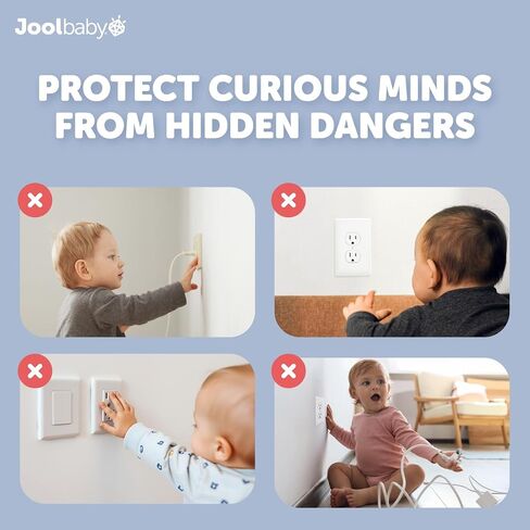 Jool Baby Outlet Covers (32 Pack) for Child Safety - Easy Adult Removal, Plug Protectors for Baby Proofing Electric Sockets - Transparent Design in Kuwait