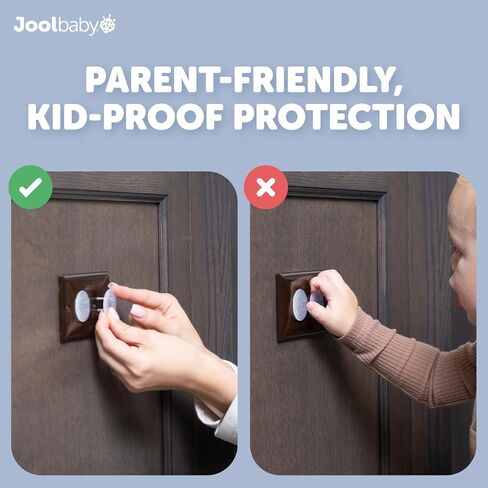 Jool Baby Outlet Covers (32 Pack) for Child Safety - Easy Adult Removal, Plug Protectors for Baby Proofing Electric Sockets - Transparent Design in Kuwait