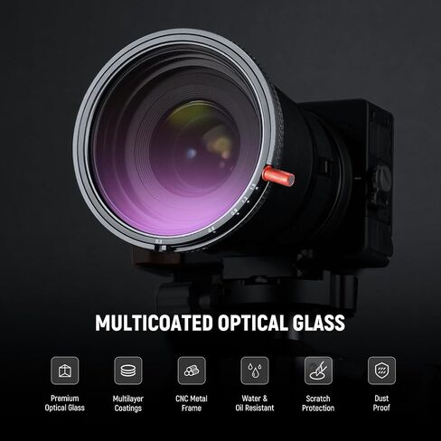 NEEWER 67mm 3 in 1 Variable ND + CPL + Black Diffusion 1/4 Filter for Mist Cinematic Effect, Camera Lens Neutral Density Circular Polarizing Multicoated HD Filter with Storage Case in Kuwait