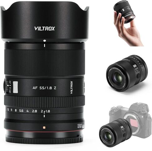 VILTROX 55mm F1.8 Z Lens AF 55mm F 1.8 EVO Z Lens for Nikon Full Frame Auto Focus Portrait Lenses for Nikon Z6 III Z8 Z9 Z30 ZFC Z50 II Z7 II ZR in Kuwait