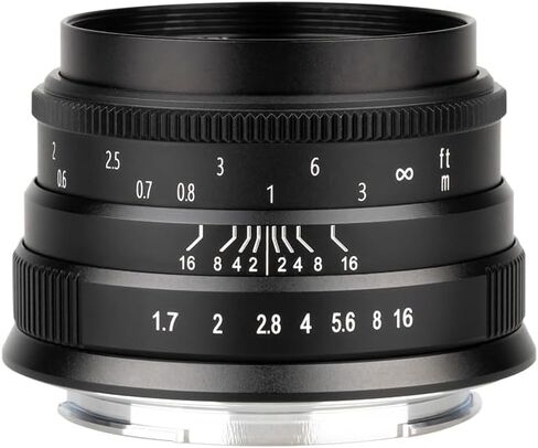 Brightin Star 35mm F1.7 Lens for Sony E Mount Mirrorless Cameras, APS-C Manual Focus Large Aperture Prime Humanistic Lens Fit for ZV-E10, A7IV, A6400,A7SIII, A7III,A6600, A7RIV, A7RIII(Black) in Kuwait