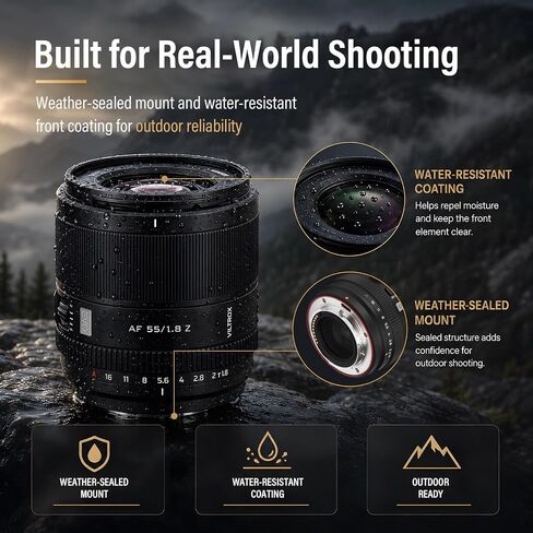 VILTROX 55mm F1.8 Z Lens AF 55mm F 1.8 EVO Z Lens for Nikon Full Frame Auto Focus Portrait Lenses for Nikon Z6 III Z8 Z9 Z30 ZFC Z50 II Z7 II ZR in Kuwait