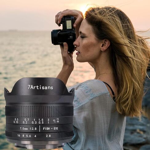 7Artisans 7.5mm F2.8 II Wide Angle Fisheye Lens APS-C Manual Focus for Mirrorless Camera (Fujifilm X) in Kuwait