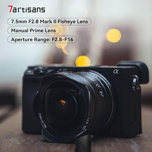 7Artisans 7.5mm F2.8 II Wide Angle Fisheye Lens APS-C Manual Focus for Mirrorless Camera (Fujifilm X) in Kuwait