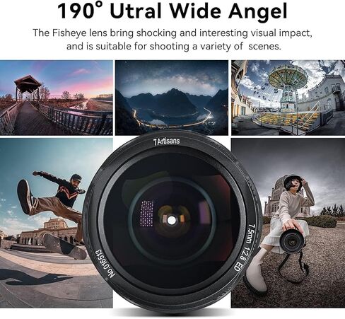 7Artisans 7.5mm F2.8 II Wide Angle Fisheye Lens APS-C Manual Focus for Mirrorless Camera (Fujifilm X) in Kuwait