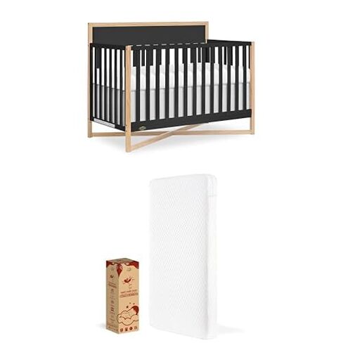 Dream On Me Crib & Mattress Bundle – Owen 5-in-1 Convertible Crib + 5" Full-Size Mattress in Kuwait
