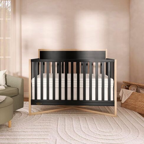 Dream On Me Crib & Mattress Bundle – Owen 5-in-1 Convertible Crib + 5" Full-Size Mattress in Kuwait