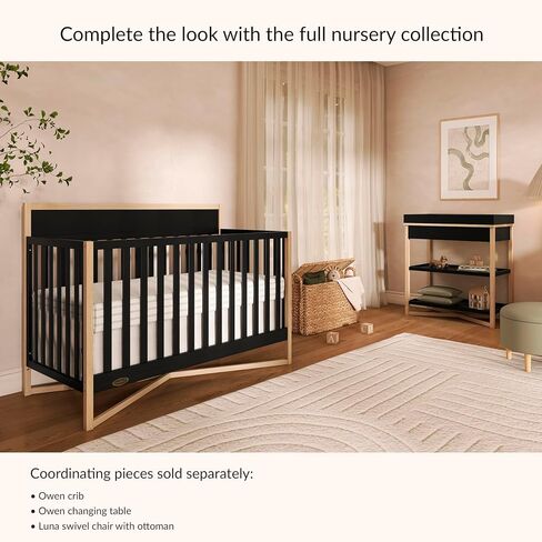 Dream On Me Crib & Mattress Bundle – Owen 5-in-1 Convertible Crib + 5" Full-Size Mattress in Kuwait