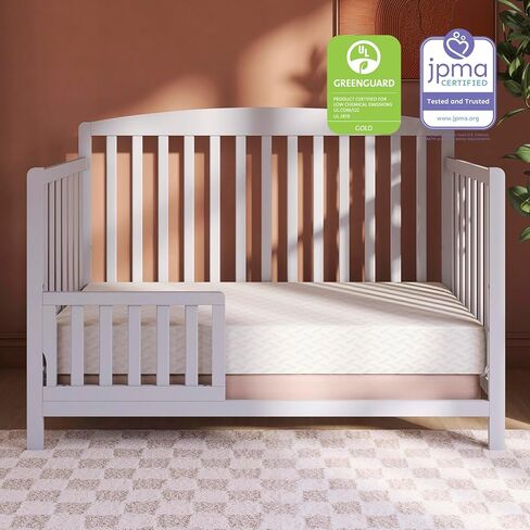 Dream On Me Crib & Mattress Bundle – Owen 5-in-1 Convertible Crib + 5" Full-Size Mattress in Kuwait