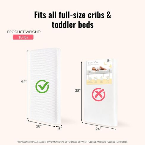 Dream On Me Crib & Mattress Bundle – Owen 5-in-1 Convertible Crib + 5" Full-Size Mattress in Kuwait